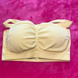Yellow Convertible Seamless Bandeau Bra Top Size S